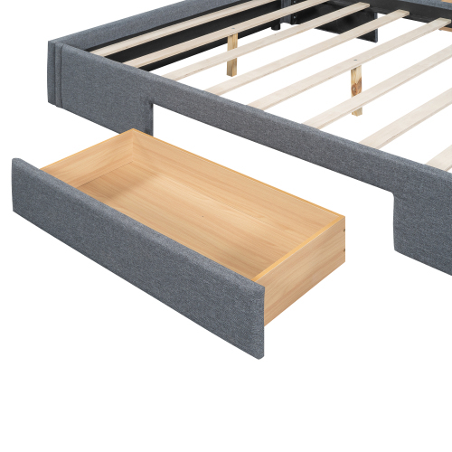 Flachbett, drei Ablagefächer, ohne Kopfteil