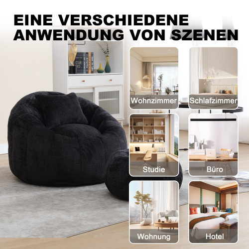 COOLMORE bean bag Chair Lounger sofa with swivel pedals 