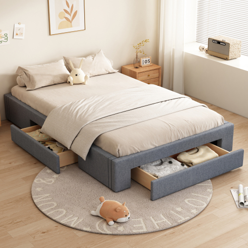 Flachbett, drei Ablagefächer, ohne Kopfteil