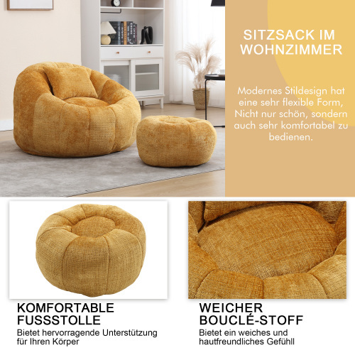 Bequemer, runder, drehbarer Sitzsack-OKWISH
