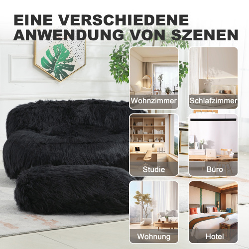 Bequemer, flauschiger Sitzsack-OKWISH