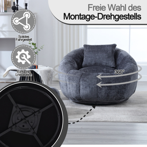 Bequemer, runder, drehbarer Sitzsack-OKWISH