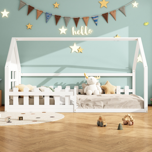 Flachbett, Kinderbett, Hausleiste