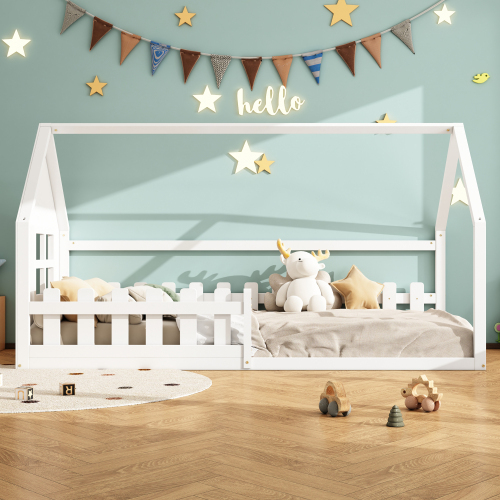 Flachbett, Kinderbett, Hausleiste