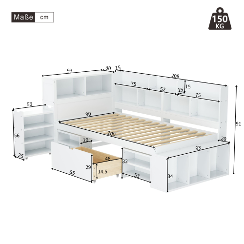 Multifunktionales Einzelbett für Kinder-OKWISH