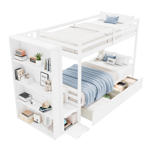 Multifunktionales Etagenbett mit Stauraum-OKWISH