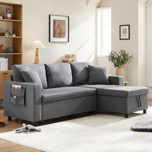 L-förmiges Sofa mit Schlaffunktion-OKWISH