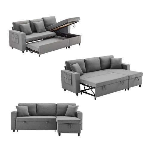 L-förmiges Sofa mit Schlaffunktion-OKWISH