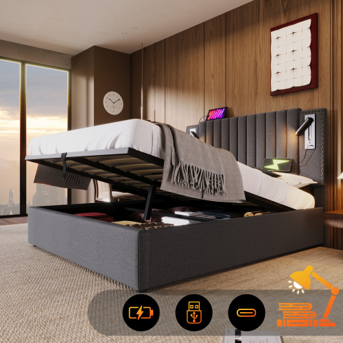 Multifunktionales hydraulisches Polsterbett-OKWISH