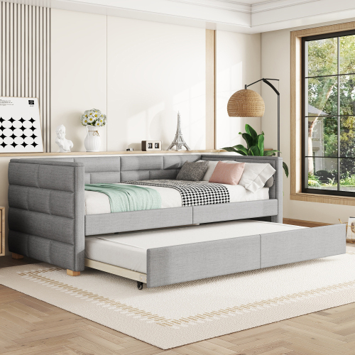 90*200cm Schlafsofa mit ausziehbarem Bett, minimalistisches Styling
