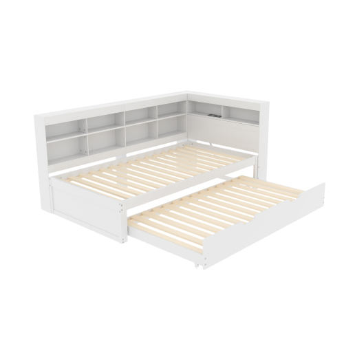 Multifunktionales Doppelbett aus Massivholz-OKWISH