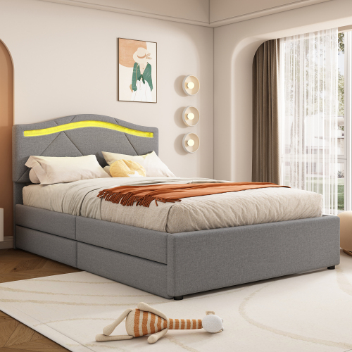 Polsterbett mit Lattenrost-OKWISH