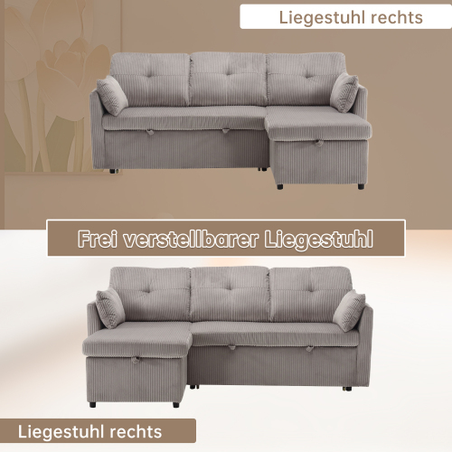 Mehrzweck-Schlafsofa mit Stauraum und ausziehbarem Bett-OKWISH