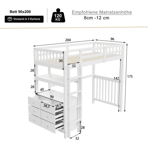 Vertikales Sicherheits-Hochbett-OKWISH