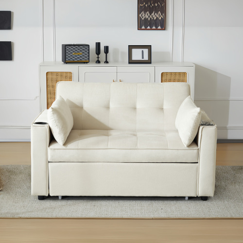 Klappschlafsofa mit Getränkehaltern und Kissen-OKWISH