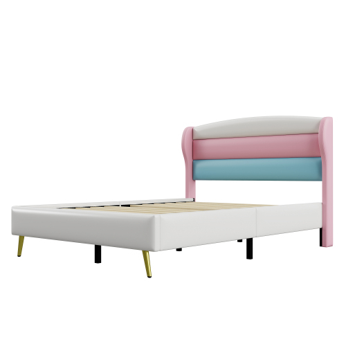 Dreifarbiges Nachttisch-Polsterbett-OKWISH