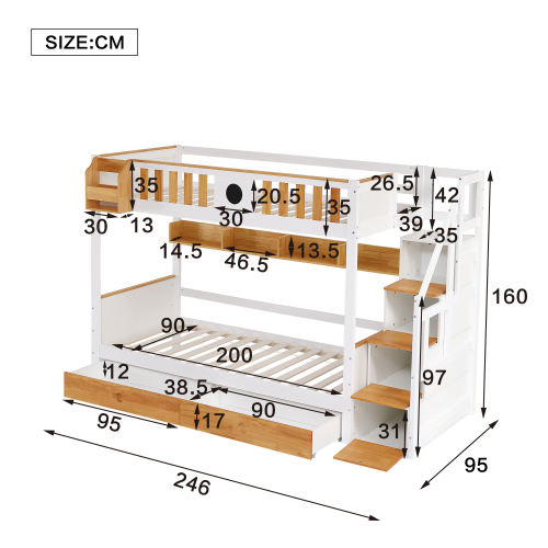 Etagenbett mit Treppe-OKWISH