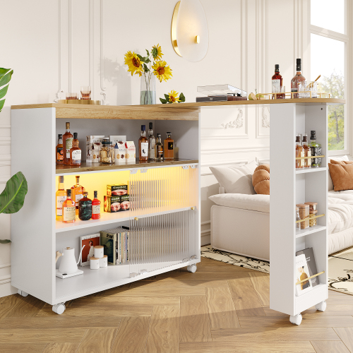 Ausziehbare mobile Bar mit Stauraum-OKWISH