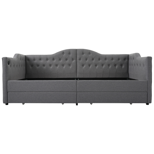 Gepolstertes Schlafsofa mit Stauraum-OKWISH