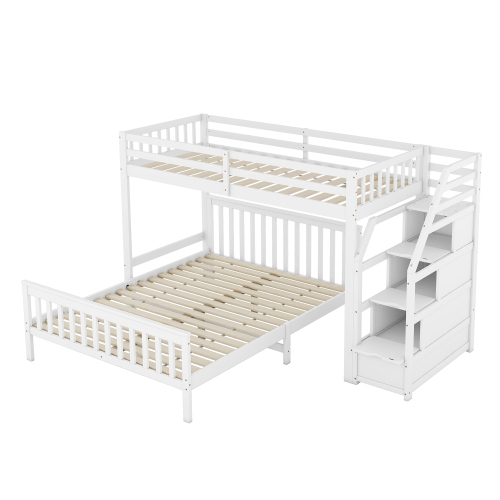 90*200cm/140*200cm Etagenbett, Kinderbett, Aufbewahrungsleiter, EN747 zertifiziert