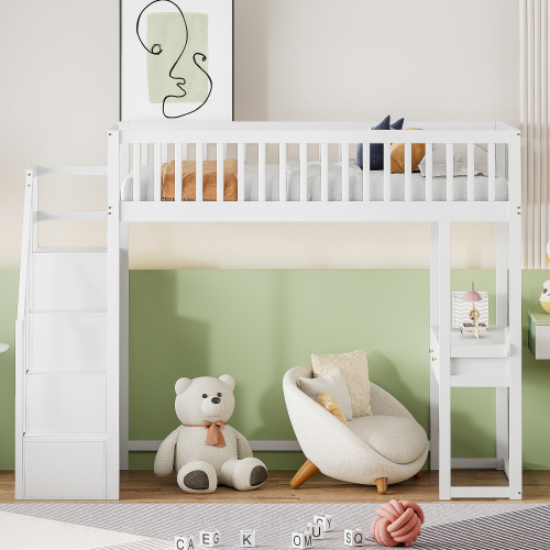 Multifunktionales Tischbett mit Rahmen aus massivem Kiefernholz-OKWISH