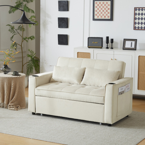 Klappschlafsofa mit Getränkehaltern und Kissen-OKWISH