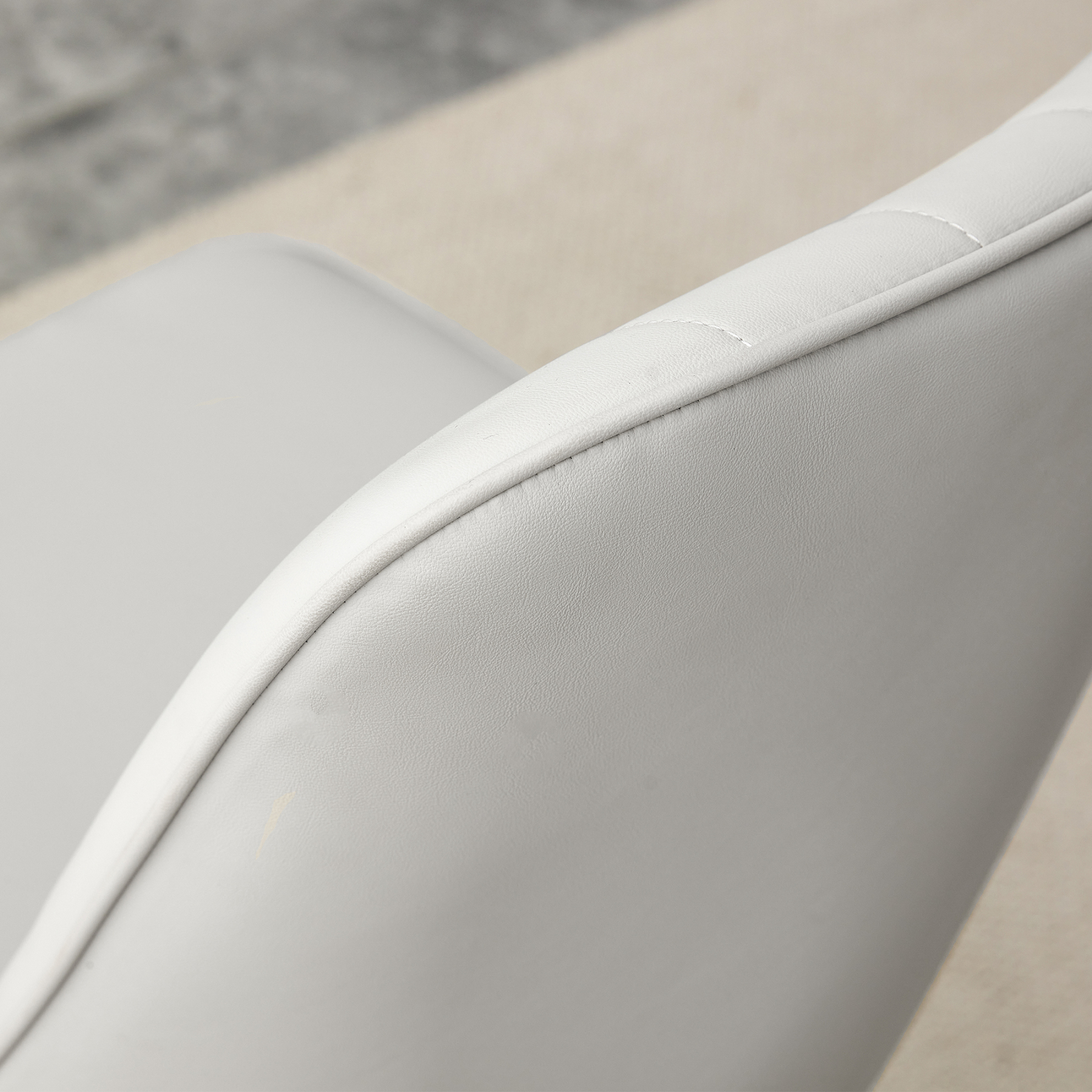 OKWISH Dining Chair with PU Seat and Metal Legs