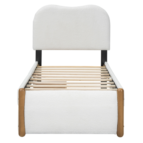 Gepolstertes Kinderbettbrett mit zwei Schubladen-OKWISH