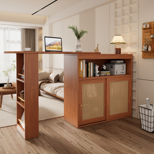 Ausziehbarer Bar- und Esstisch mit Stauraum-OKWISH