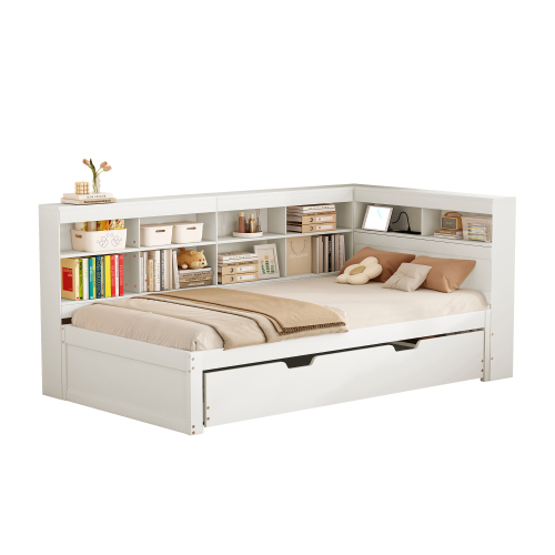 Multifunktionales Doppelbett aus Massivholz-OKWISH