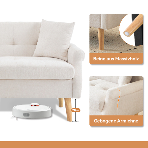 Gepolstertes Zweisitzersofa im modernen Design-OKWISH