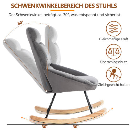 Ergonomischer Freizeit-Schaukelstuhl mit Ständer-OKWISH