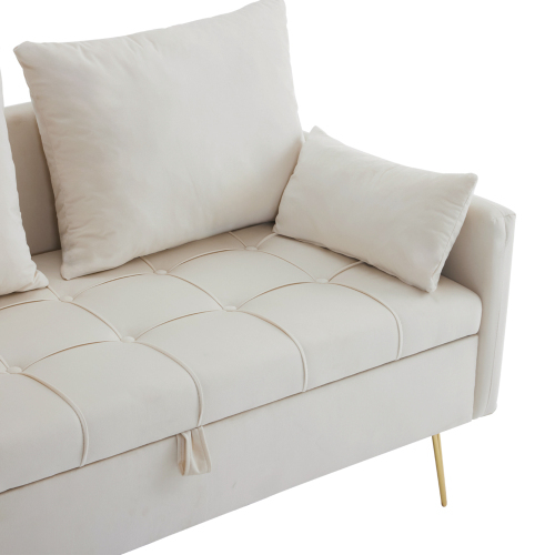 Modernes, schlichtes Samtsofa-OKWISH