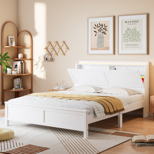 Offene Regale mit Falttür-Doppelbett-OKWISH