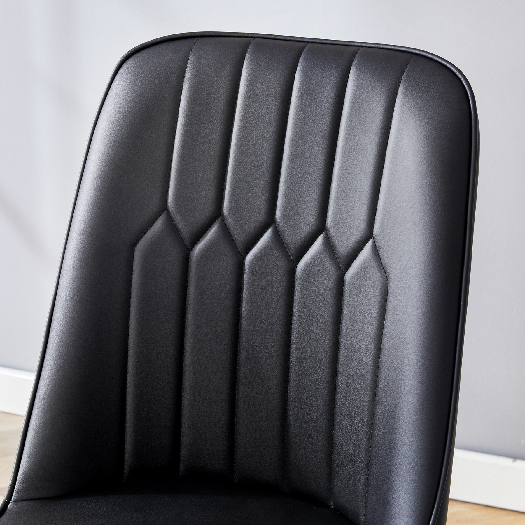 OKWISH Black Dining Chair with Gold Metal Legs