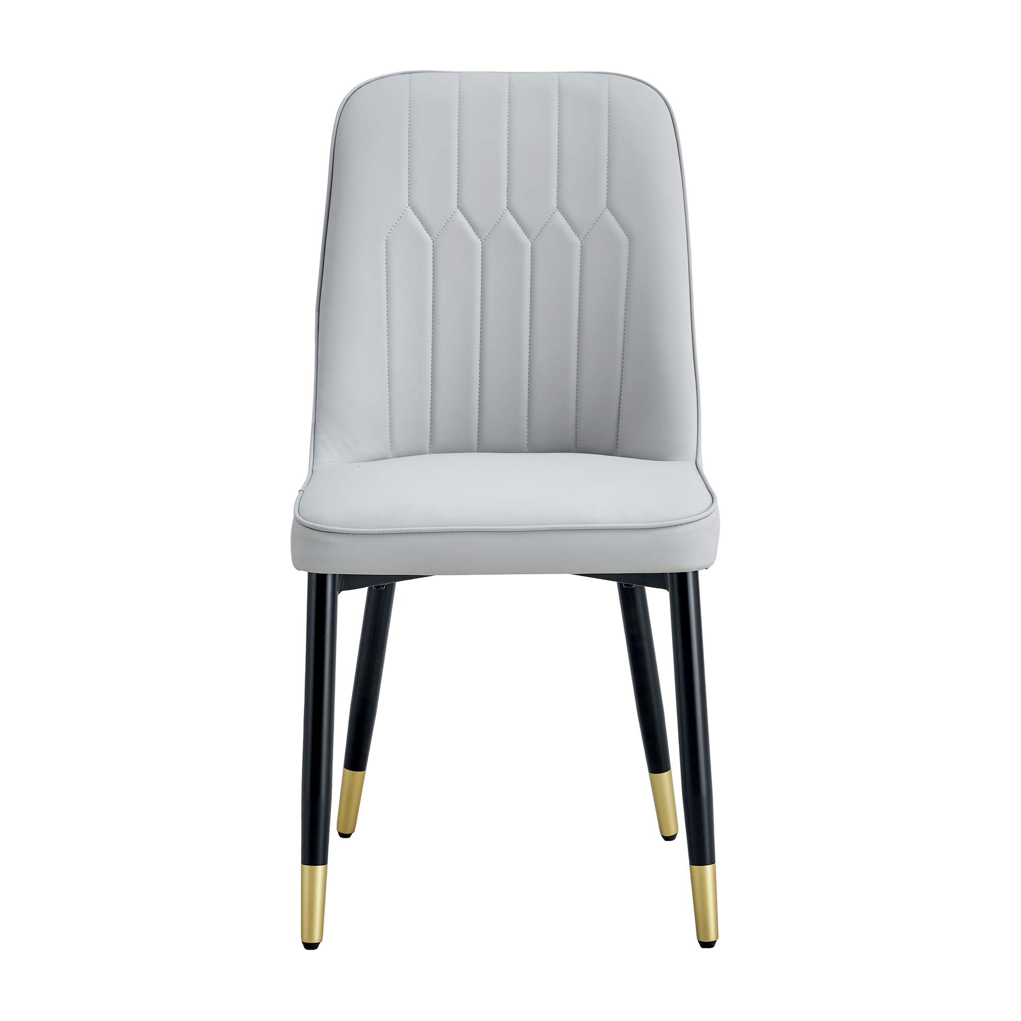 OKWISH Dining Chair with PU Seat and Metal Legs
