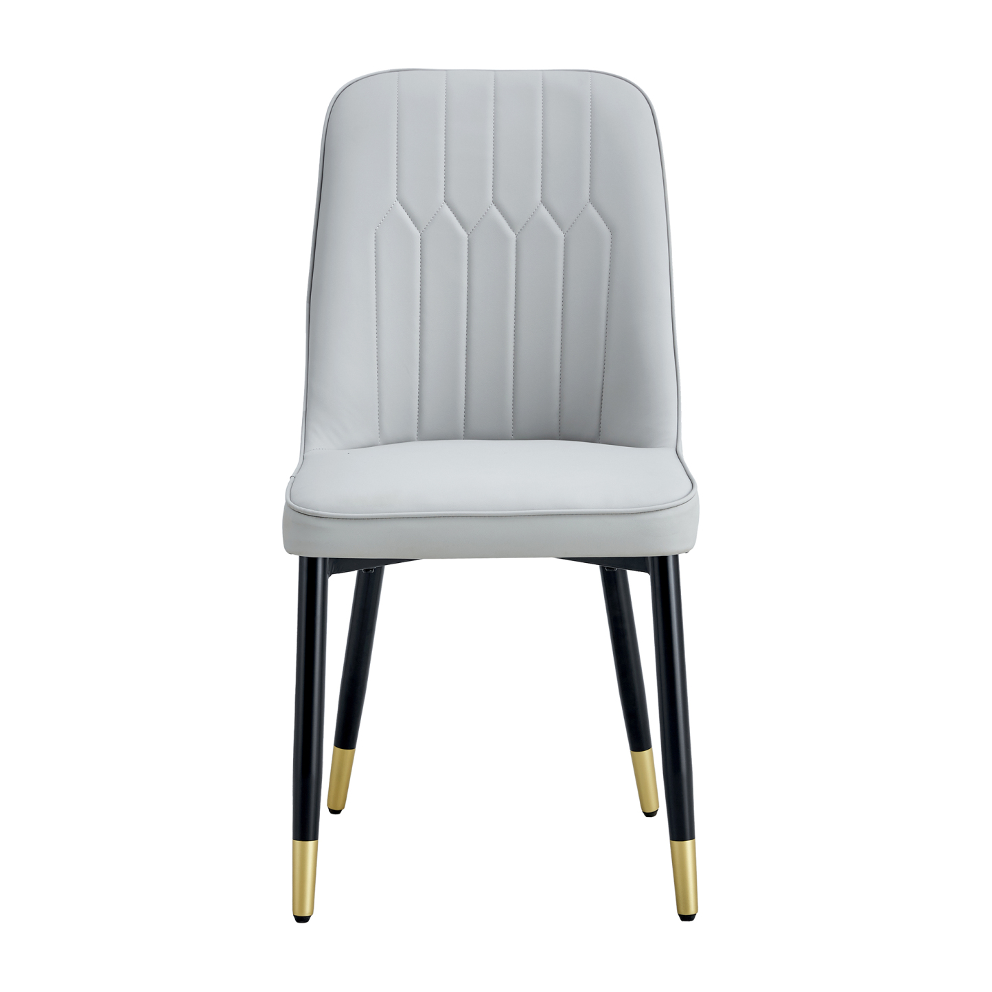 OKWISH Dining Chair with PU Seat and Metal Legs