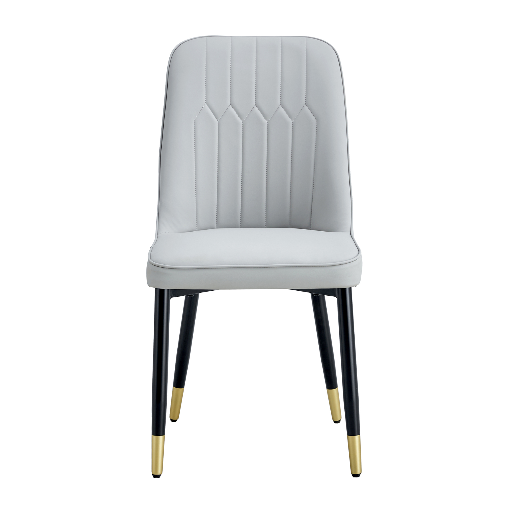 OKWISH Dining Chair with PU Seat and Metal Legs