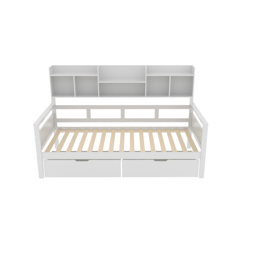 Schlafsofa, Schubladen und Regale, Lattenrost, Kinderbett, Jugendbett, Einzelbett, Massivholzbett