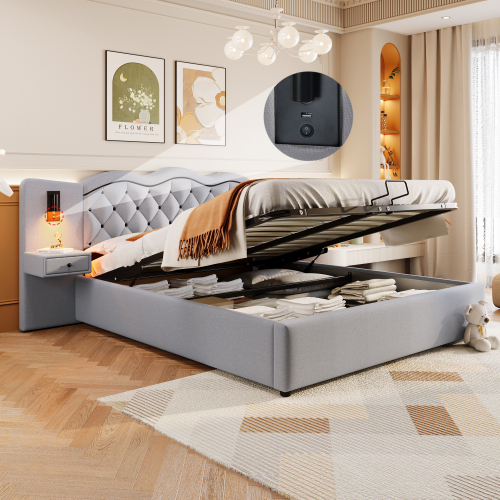 Polsterbett mit integriertem Kopfteil-OKWISH