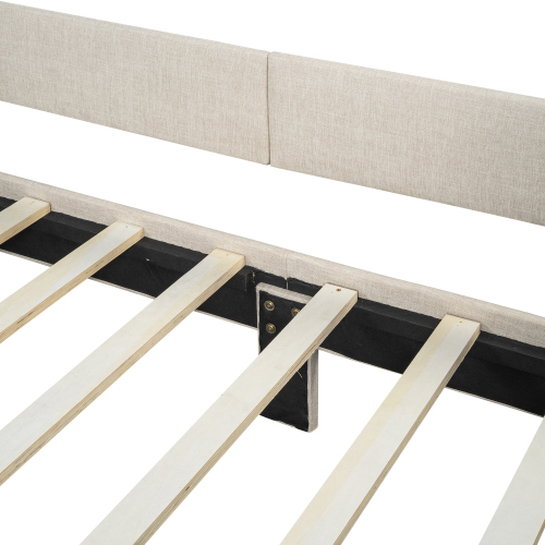 90*200cm Flachbett, gepolstert, mit USB-Anschluss, minimalistisches Design