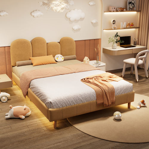 Daumenförmiges Nachttisch-Doppelbett-OKWISH