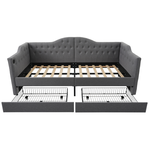 Gepolstertes Schlafsofa mit Stauraum-OKWISH
