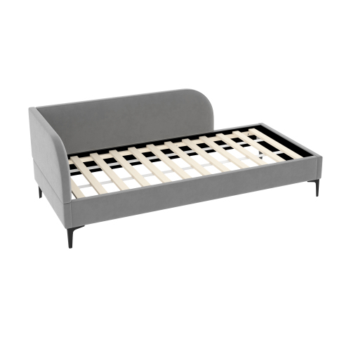 Polsterbett 90*200 Sofabett Multifunktionsbett mit Lattenrost Hautfreundlicher Samtstoff