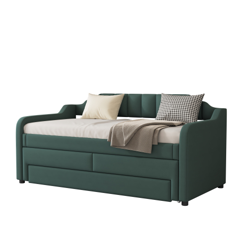 Klappbares, gepolstertes Schlafsofa mit Schublade-OKWISH
