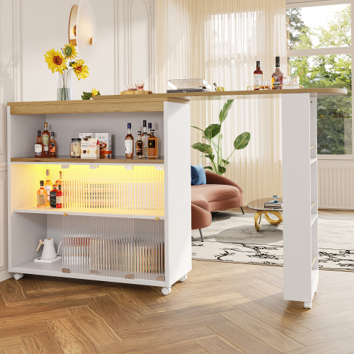 Ausziehbare mobile Bar mit Stauraum-OKWISH