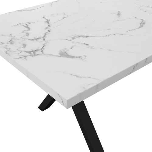 Rechteckiger Esstisch mit Kreuzbein-Design-OKWISH
