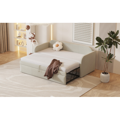 Bequemes, mit Leinen gepolstertes Bett-OKWISH