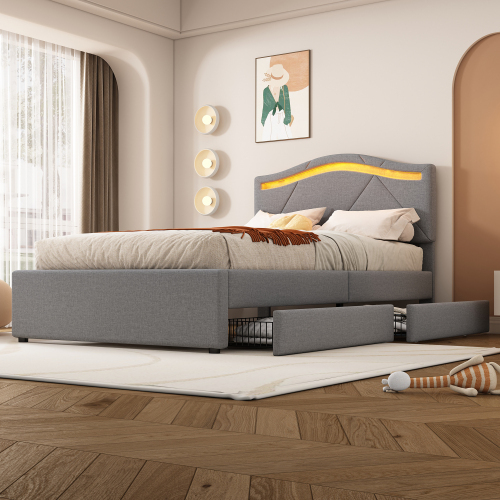 Polsterbett mit Lattenrost-OKWISH