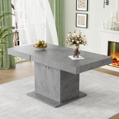 Ausziehbarer Esstisch mit Stauraum-OKWISH